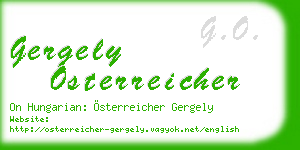 gergely osterreicher business card